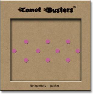Comet Busters Hnadcrafted Round Light Pink Velvet Bindi (8 mm) (BV843) Forehead Pink Bindis