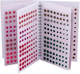Vama Fashions Simple Plain Round Daily Use Multicolour Forehead Sticker kumkum Bridal bindi book for ladies Women & Girls ( bindi booklet - Total 948 bindis ) Bridal, Wedding, Forehead Multicolor Bindis