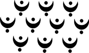 Comet Busters Moon Shaped Traditional Black Bindi (BV442) Forehead Black Bindis