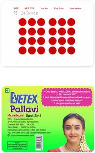 Eyetex Pallavi Sticker Kumkum Forehead Red Bindis