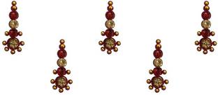 Comet Busters Long Red Traditional Bindi with Stone (BV1552) Forehead Red Bindis