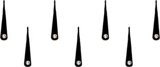 Comet Busters Black Long Tilak Bindi for Women With Single Stone (20mm) (BV1450) Forehead Black Bindis