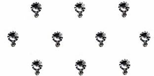 Comet Busters Round Silver Swarovski Crystal Bindi (4 mm) (BV329) Forehead Silver Bindis