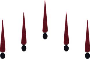 Comet Busters Long Traditional Maroon Black Bindi (25 mm) (BV485) Forehead Maroon Bindis