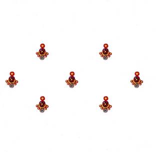 Comet Busters Beautiful Maroon Bindis With Stone Forehead Maroon Bindis