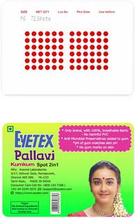Eyetex Pallavi Sticker Kumkum Forehead Red Bindis