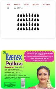 Eyetex Pallavi Sticker Kumkum Forehead Black Bindis