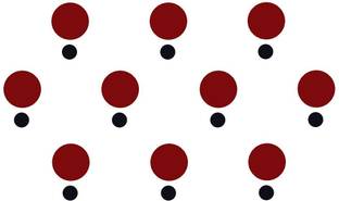Comet Busters Handcrafted Red and Black Fancy Round Bindis (BV1188) Forehead Black Bindis