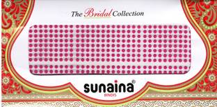 SUNAINA Bridal Collection Dark Pink Bindi for Women (size-7) (Size 2.5mm) FOREHEAD Pink Bindis