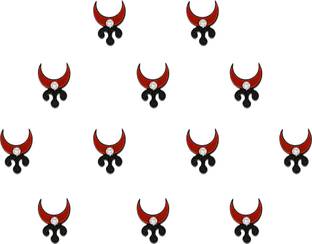 Comet Busters Fancy Maroon Moon Bindis With Silver Stone (BV1432) Forehead Maroon Bindis