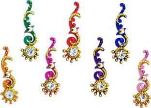 Comet Busters Long Indian Traditional Colorful Bindi For Women (BV074) Forehead Multicolor Bindis