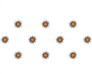 Comet Busters Orange Sun Style Bindis (BIN1044) Forehead Orange Bindis