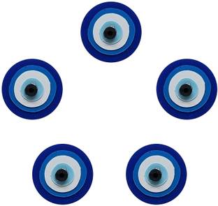 Comet Busters Handcrafted Round Evil Eye Bindis (11mm) (BV1841) Forehead Blue Bindis