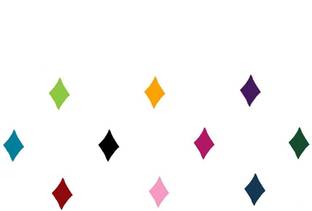 Comet Busters Multicolor Diamond Shaped Velvet Bindis (10 mm) (BIN1002) Forehead Multicolor Bindis