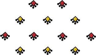 Comet Busters Square Yellow & Red Bindi (BV513) Forehead Multicolor Bindis