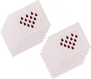 Bawree Velvet Dark Maroon Black Border Tilak Shape Sindoor Bindis – 12 Card Pack Forehead Maroon Bindis