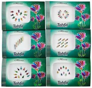 QUBIX New Woman Best Bindi Combo Pack 10. face Multicolor Bindis