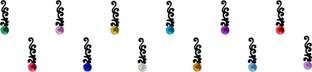 Comet Busters Fancy Black With Multicolor Crystal Bindi (BV228) Forehead Black Bindis