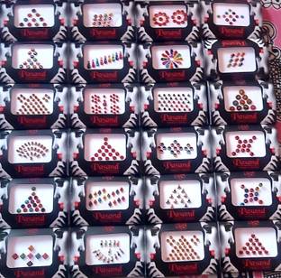 QUBIX Woman & Girls Best Bindi Combo Pack 12 Multicolor Bindis . FOR HAED Multicolor Bindis