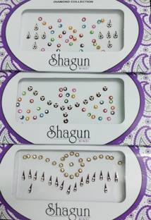 MMFJ Unique design sticker KUMKUM BINDIS VERIES NEW DESIGNS Womens Brown Bindis