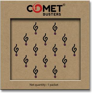 Comet Busters Handcrafted Traditional Black Bindi For Women Forehead Black Bindis