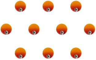 Comet Busters Yellow Red Shaded Ombre Bindis With Silver Stone (6mm) (BV1268) Forehead Multicolor Bindis