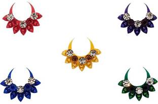 Comet Busters Beautiful Multicolor Moon Bindi With Stone (BV1626) Forehead Multicolor Bindis