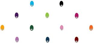 Comet Busters Multicolored Oval Bindis With Silver Stone (6mm) (BIN1026) Forehead Multicolor Bindis