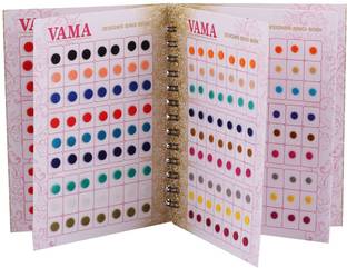 VAMA Round Small Bindis kumkum tika forehead sticker Plain bindi booklet for ladies forehead Multicolor kumkum Bindis for Ladies Multicolor Bindis