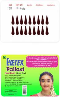 Eyetex Pallavi Sticker Kumkum Forehead Maroon Bindis