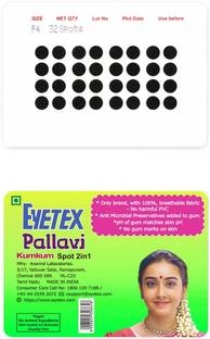 Eyetex Pallavi Sticker Kumkum Forehead Black Bindis