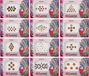 Silent fab Forehead Bindi Tikka Sticker Kumkum Forehead Multicolor Bindis