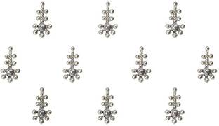 Comet Busters Fancy Silver Wedding Bindi (BV675) Forehead Silver Bindis