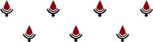 Comet Busters Beautiful Red and Black Bindi (BIN780) Forehead Multicolor Bindis