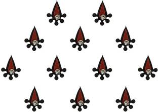 Comet Busters Fancy Maroon Bindis With Silver Stone (BV1439) Forehead Maroon Bindis
