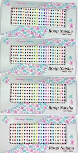 RoopNaisha SMALLEST SIZE with superior gum quality Forehead Multicolor Bindis