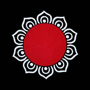 Comet Busters Bengali Kolka Bindi Hand Stickers (KOLKA002) Hand White, Red Bindis