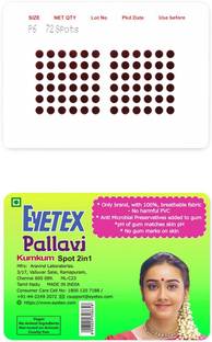 Eyetex Pallavi Sticker Kumkum Forehead Maroon Bindis