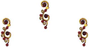 Comet Busters Long Red Traditional Bindi with Stone (BV1551) Forehead Red Bindis
