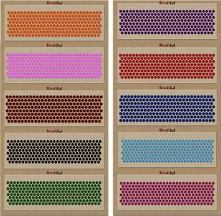 Comet Busters Bindiful Dailywear Multicolor Velvet Round Bindis (bf256) (4mm) Forehead Multicolor Bindis