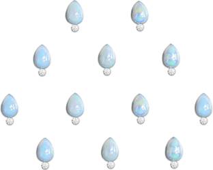 Comet Busters White Tear Drop Pearl Bindis (9mm) (BIN2118) Forehead White Bindis