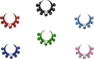 Comet Busters Handcrafted Fancy Moon Bindis With Stone (BV1111) Forehead Multicolor Bindis