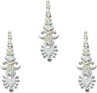 Comet Busters Long Silver Bindi Pack for Women (BV2015) Forehead Silver Bindis