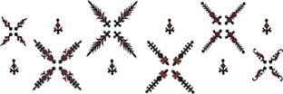 Comet Busters Handcrafted Long Black and Maroon Bindis For Women (BV2290) Forehead Maroon Bindis