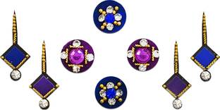 Comet Busters Blue and Purple Mix Assorted Bindi Pack (BV1413) Forehead Multicolor Bindis