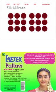 Eyetex Pallavi Sticker Kumkum Forehead Maroon Bindis