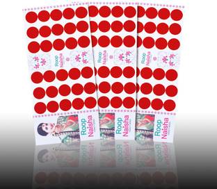 RoopNaisha 18mm Size, Pack of 4 Cards,Biggest size comes in Bindi Forehead Red Bindis