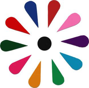 Comet Busters Traditional Multicolor Tear Drop Bindis (10mm) (BV1490) Forehead Multicolor Bindis