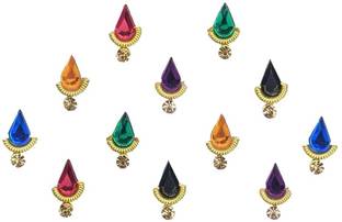 Comet Busters Bridal Multicolor Crystal Bindi (BV461) Forehead Multicolor Bindis