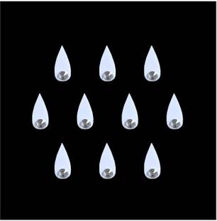Comet Busters Handcrafted Small Tilak White Bindis With Silver Stone (10mm) (BV2046) Forehead White Bindis